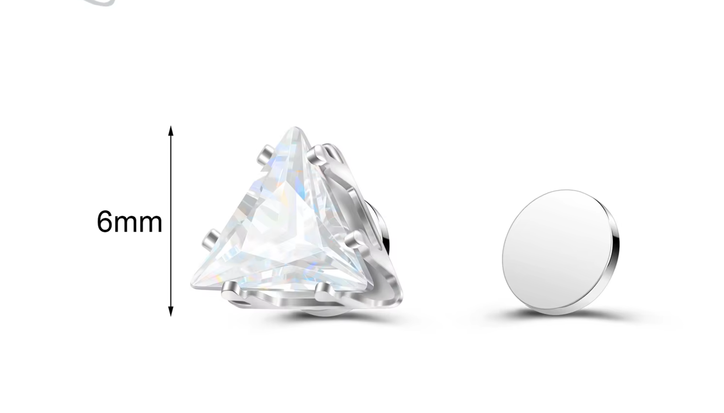 ✨ Magnetic Clip-On Earrings (No Piercing Needed) featuring a sparkling star and heart design with dazzling crystals. Stylish, comfortable, and perfect for everyday wear. 💎🤍