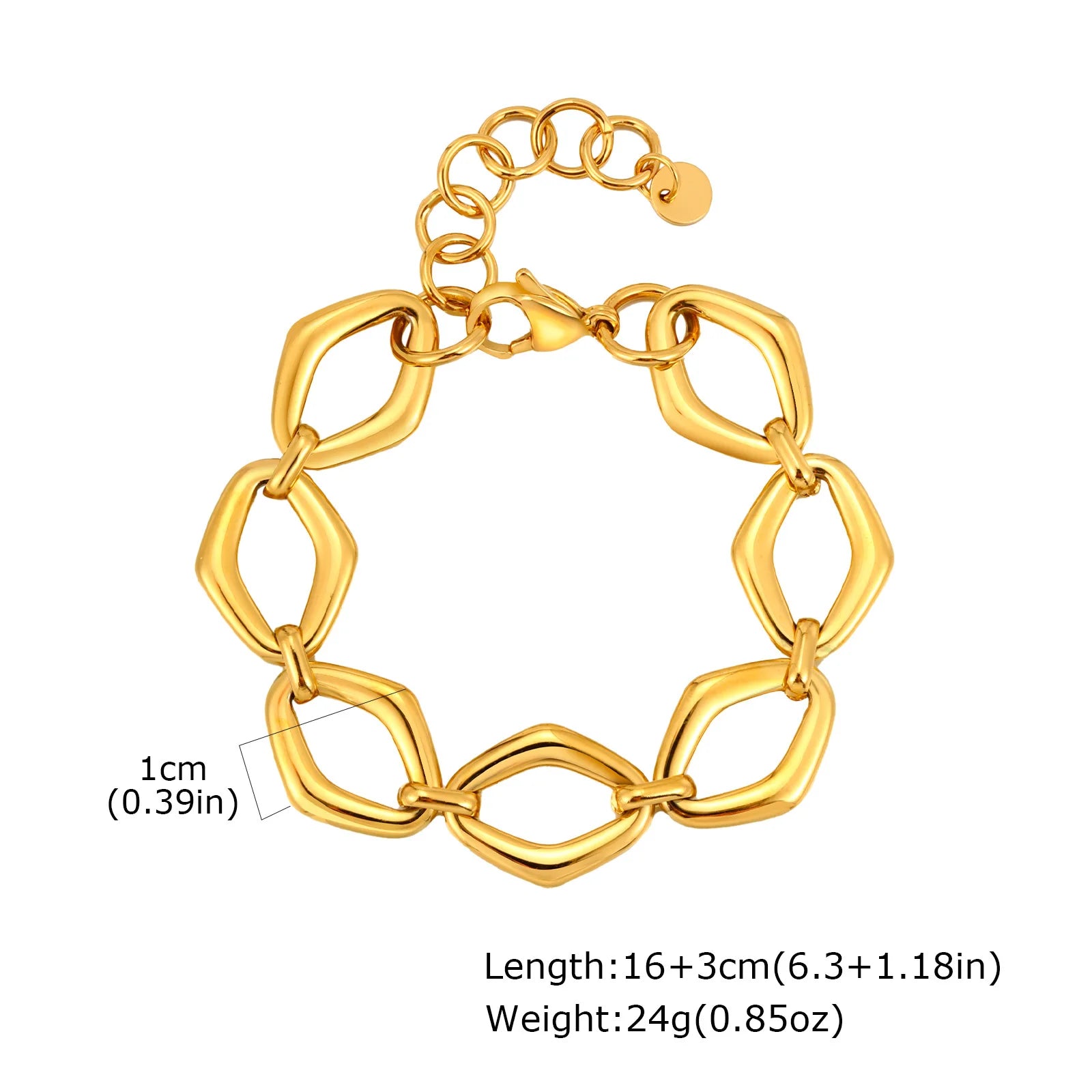 Luxury Gold Link Bracelet – Waterproof