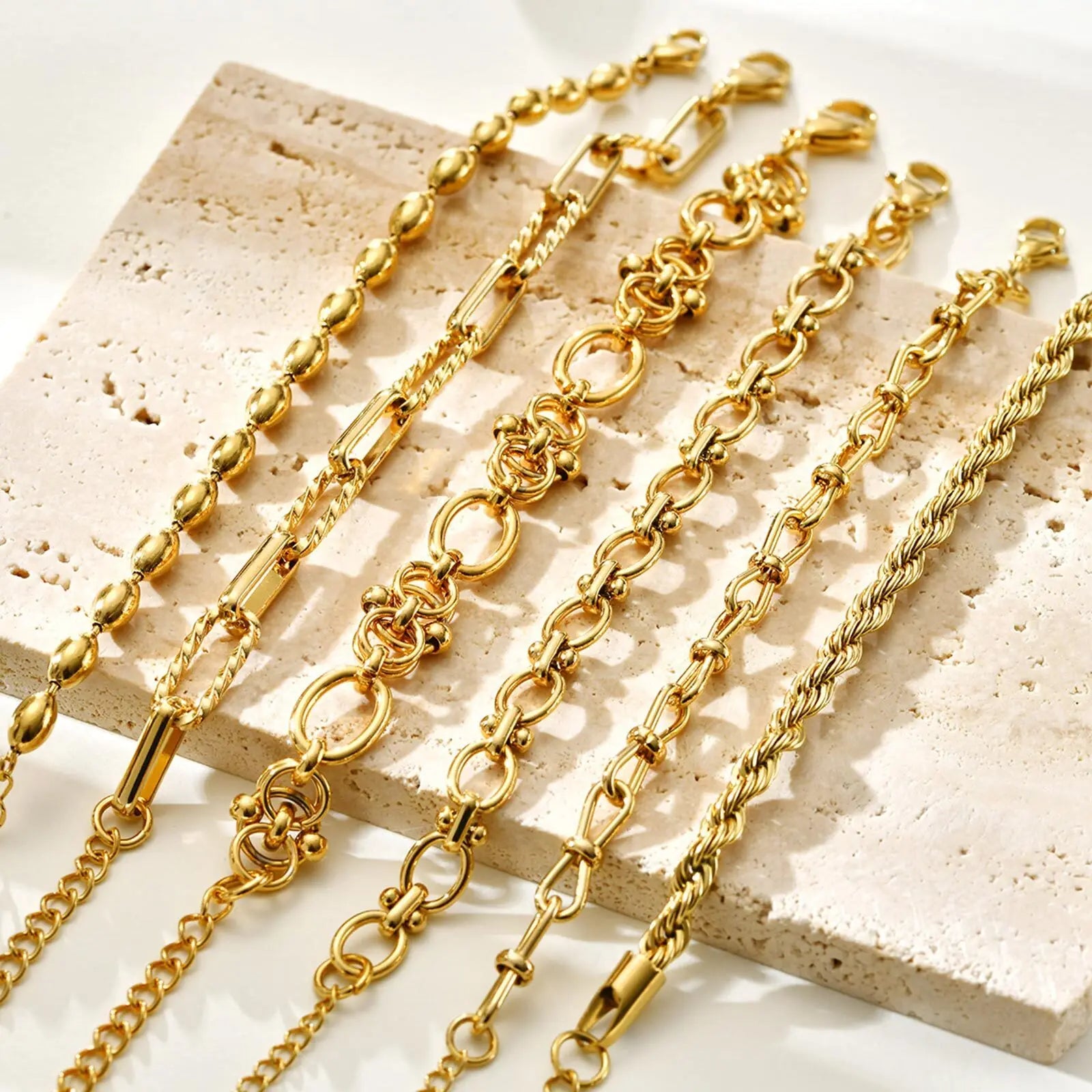 Luxury Gold Link Bracelet – Waterproof