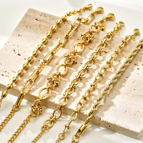 Luxury Gold Link Bracelet – Waterproof