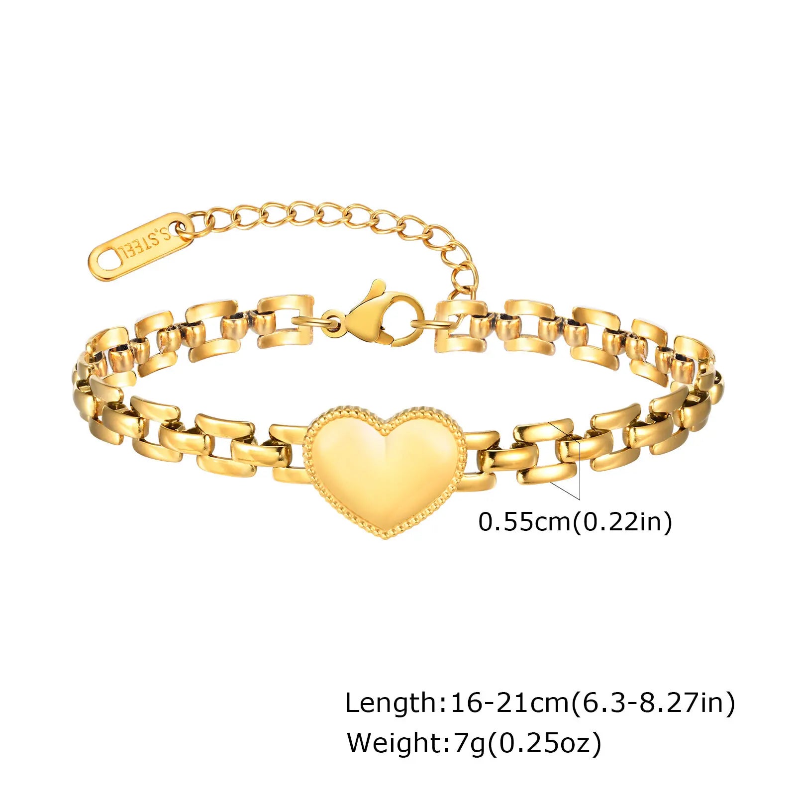 Luxury Gold Link Bracelet – Waterproof