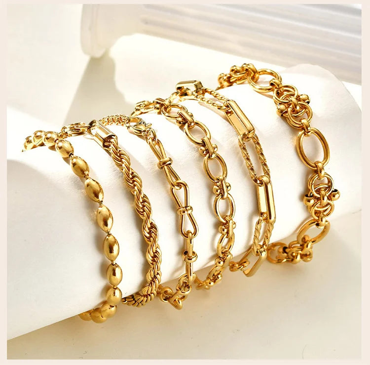 Luxury Gold Link Bracelet – Waterproof