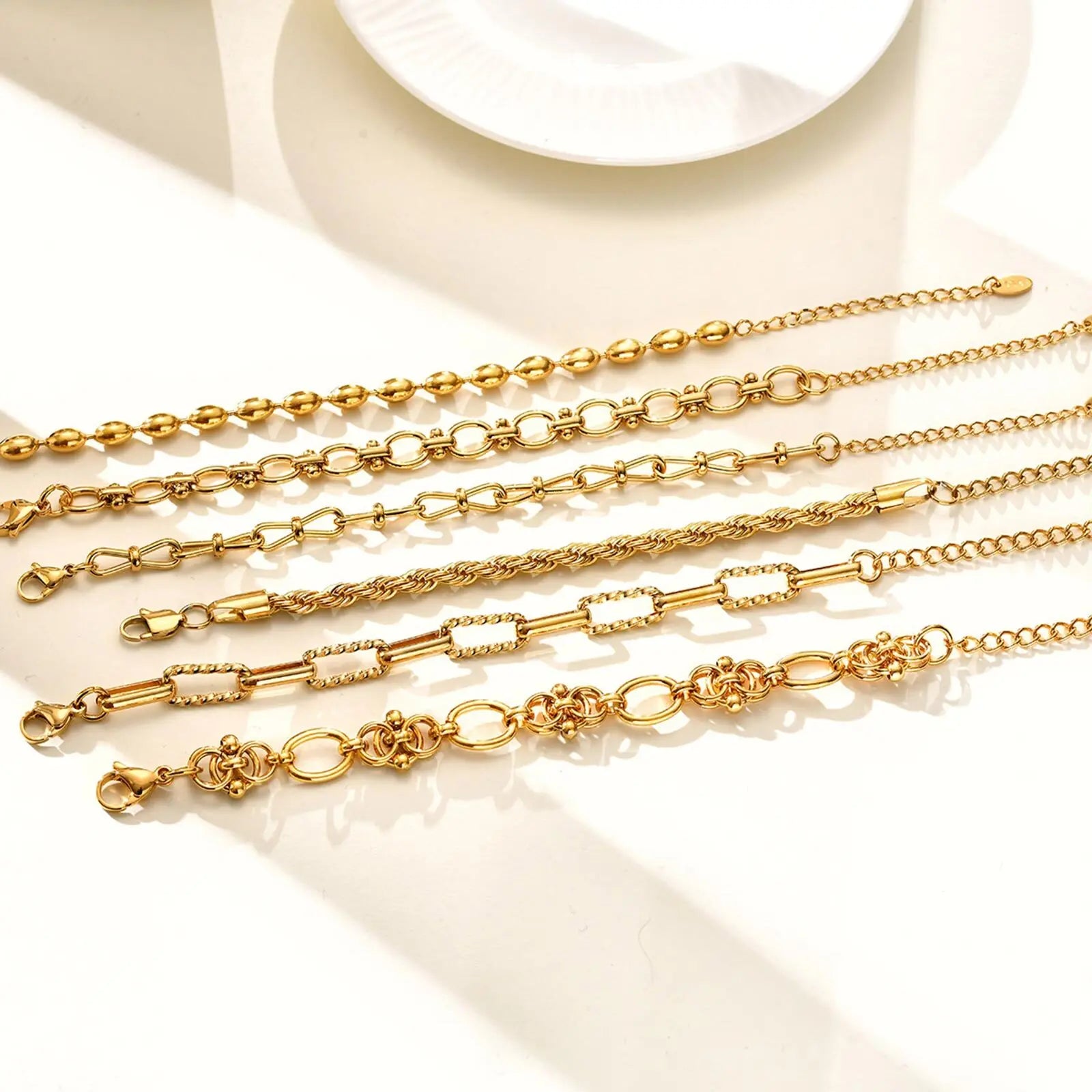 Luxury Gold Link Bracelet – Waterproof
