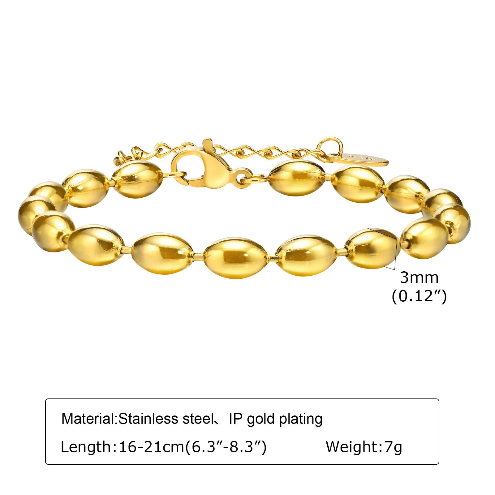 Luxury Gold Link Bracelet – Waterproof