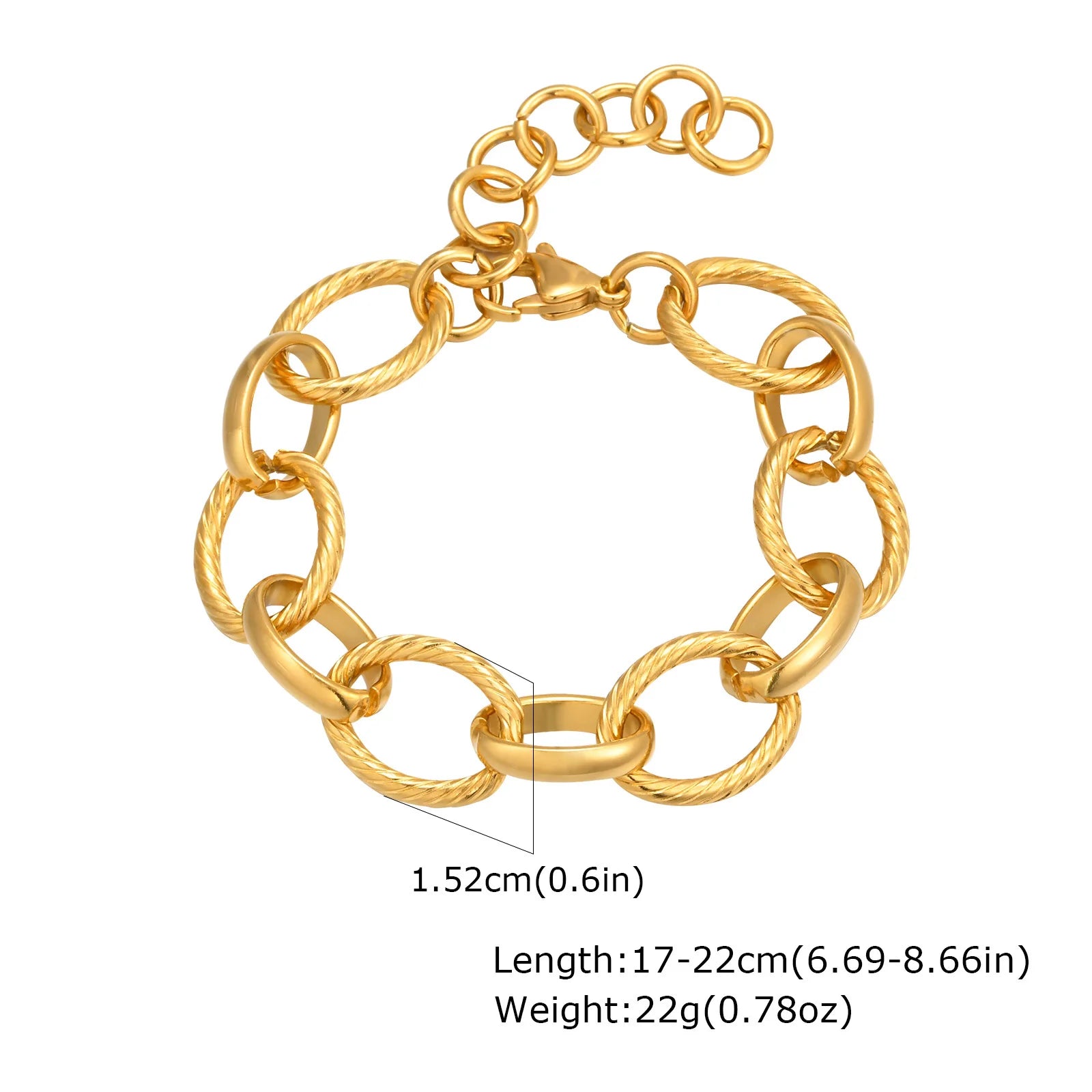 Luxury Gold Link Bracelet – Waterproof