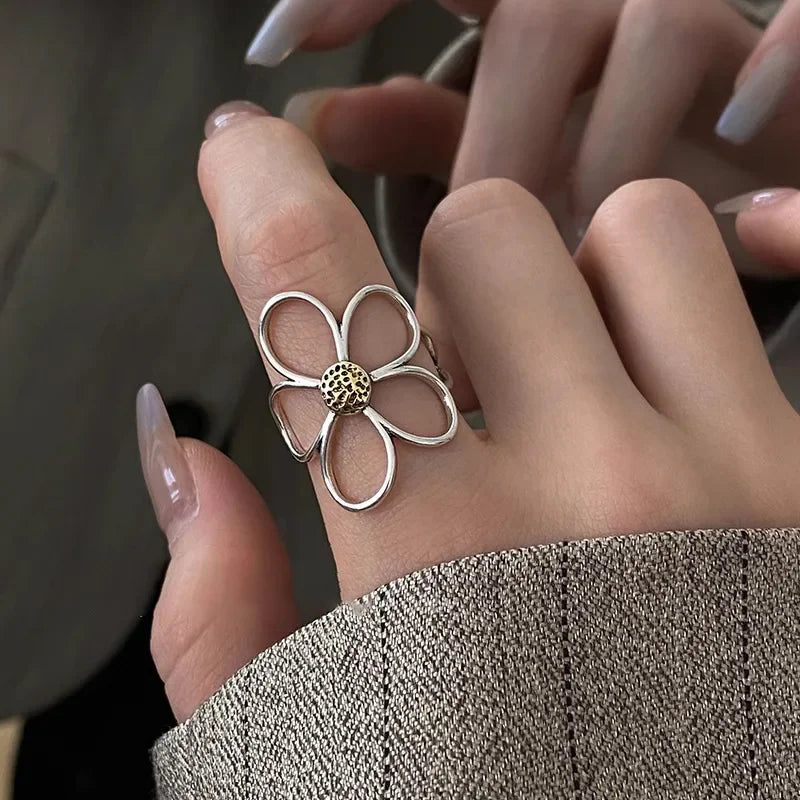 VENTFILLE 925 Sterling Silver Irregular Ring for Women Geometry Versatile Minimalism  Accessories Jewelry Gift Dropshipping
