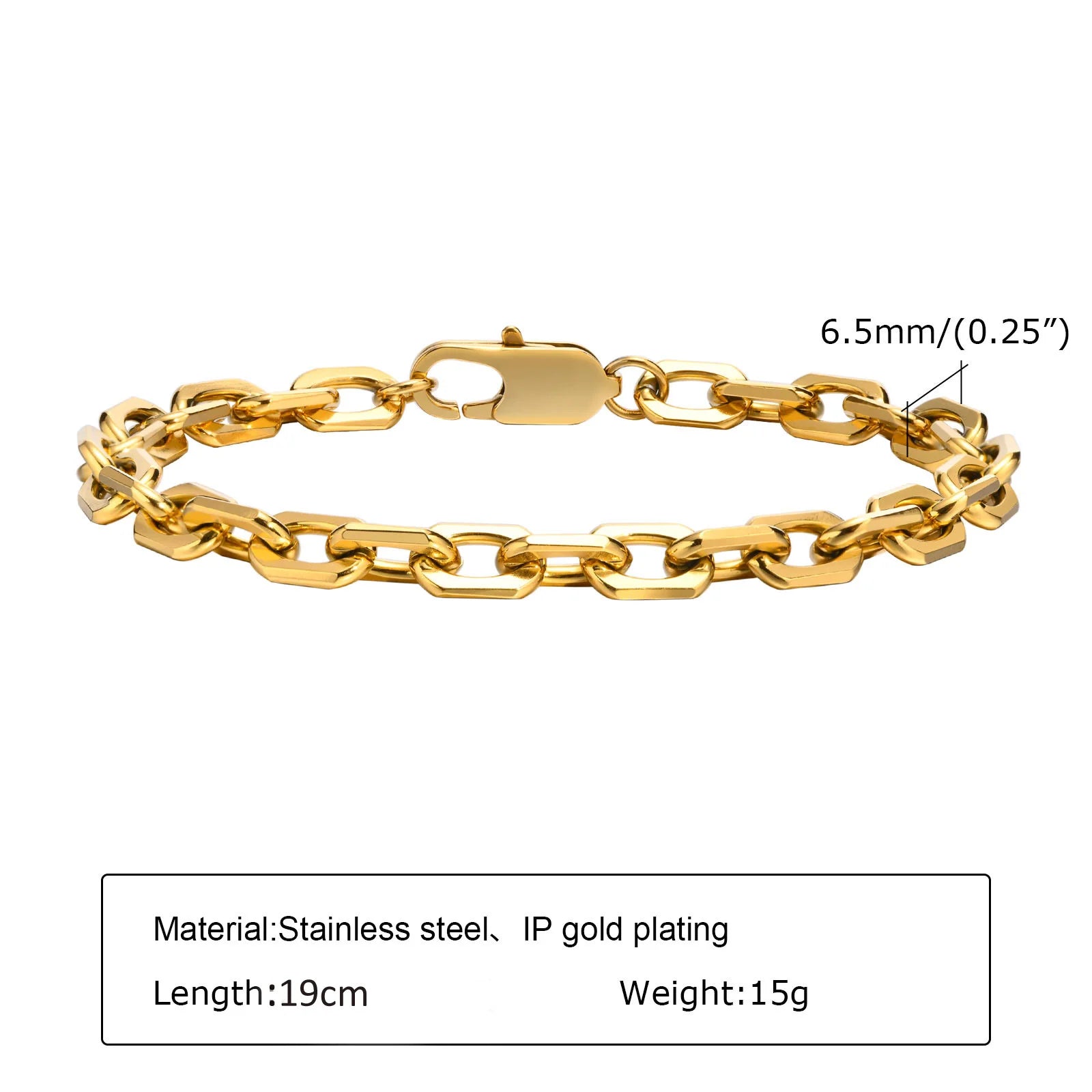 Luxury Gold Link Bracelet – Waterproof