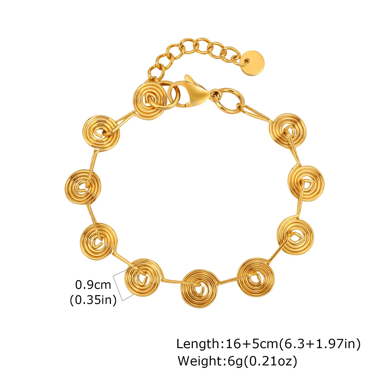 Luxury Gold Link Bracelet – Waterproof