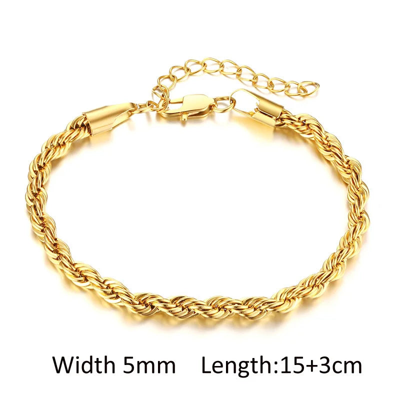 Luxury Gold Link Bracelet – Waterproof