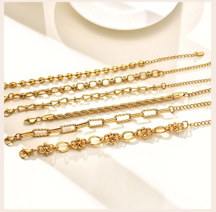Luxury Gold Link Bracelet – Waterproof