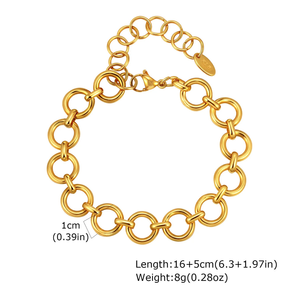 Luxury Gold Link Bracelet – Waterproof