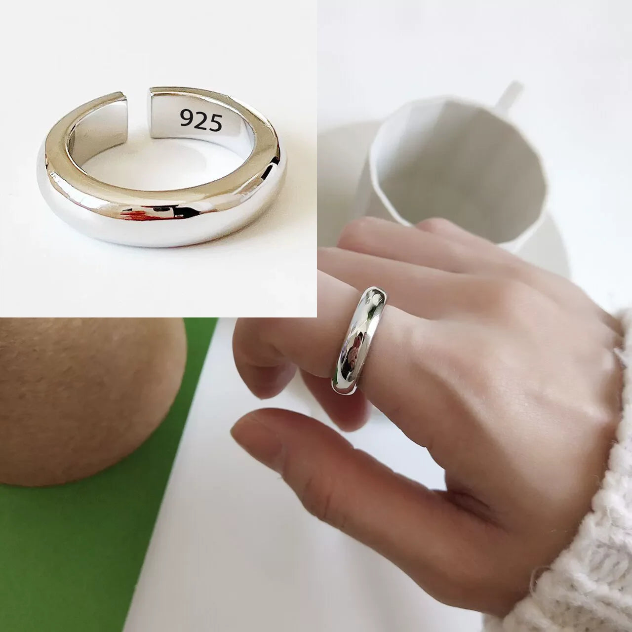 VENTFILLE 925 Sterling Silver Irregular Ring for Women Geometry Versatile Minimalism  Accessories Jewelry Gift Dropshipping