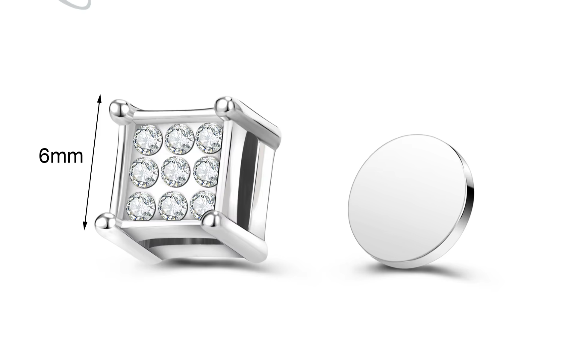 ✨ Magnetic Clip-On Earrings (No Piercing Needed) featuring a sparkling star and heart design with dazzling crystals. Stylish, comfortable, and perfect for everyday wear. 💎🤍