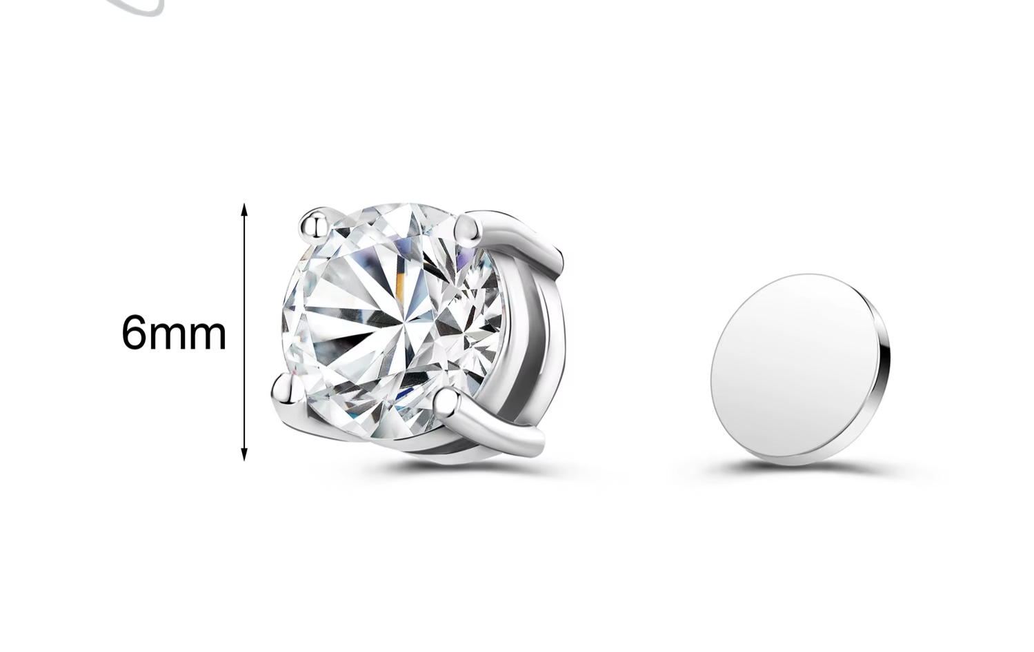 ✨ Magnetic Clip-On Earrings (No Piercing Needed) featuring a sparkling star and heart design with dazzling crystals. Stylish, comfortable, and perfect for everyday wear. 💎🤍