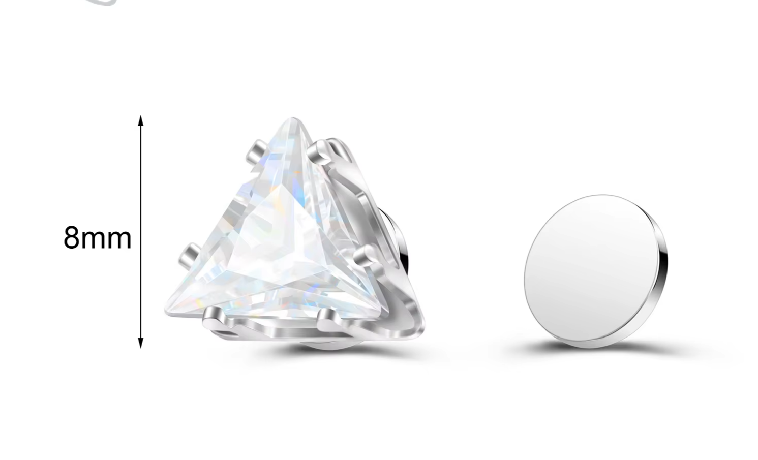✨ Magnetic Clip-On Earrings (No Piercing Needed) featuring a sparkling star and heart design with dazzling crystals. Stylish, comfortable, and perfect for everyday wear. 💎🤍