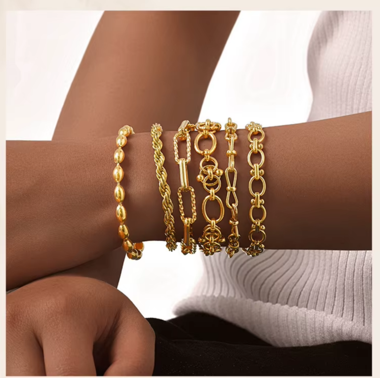 Luxury Gold Link Bracelet – Waterproof
